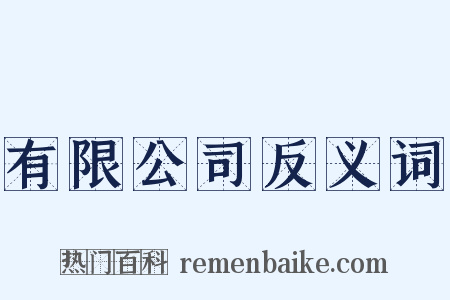 有限公司反义词是什么意思的图片